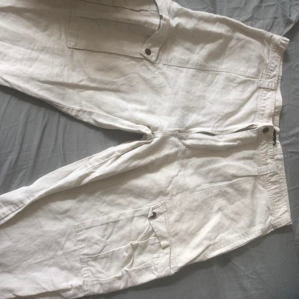 white cargo pants size 42w f3cd